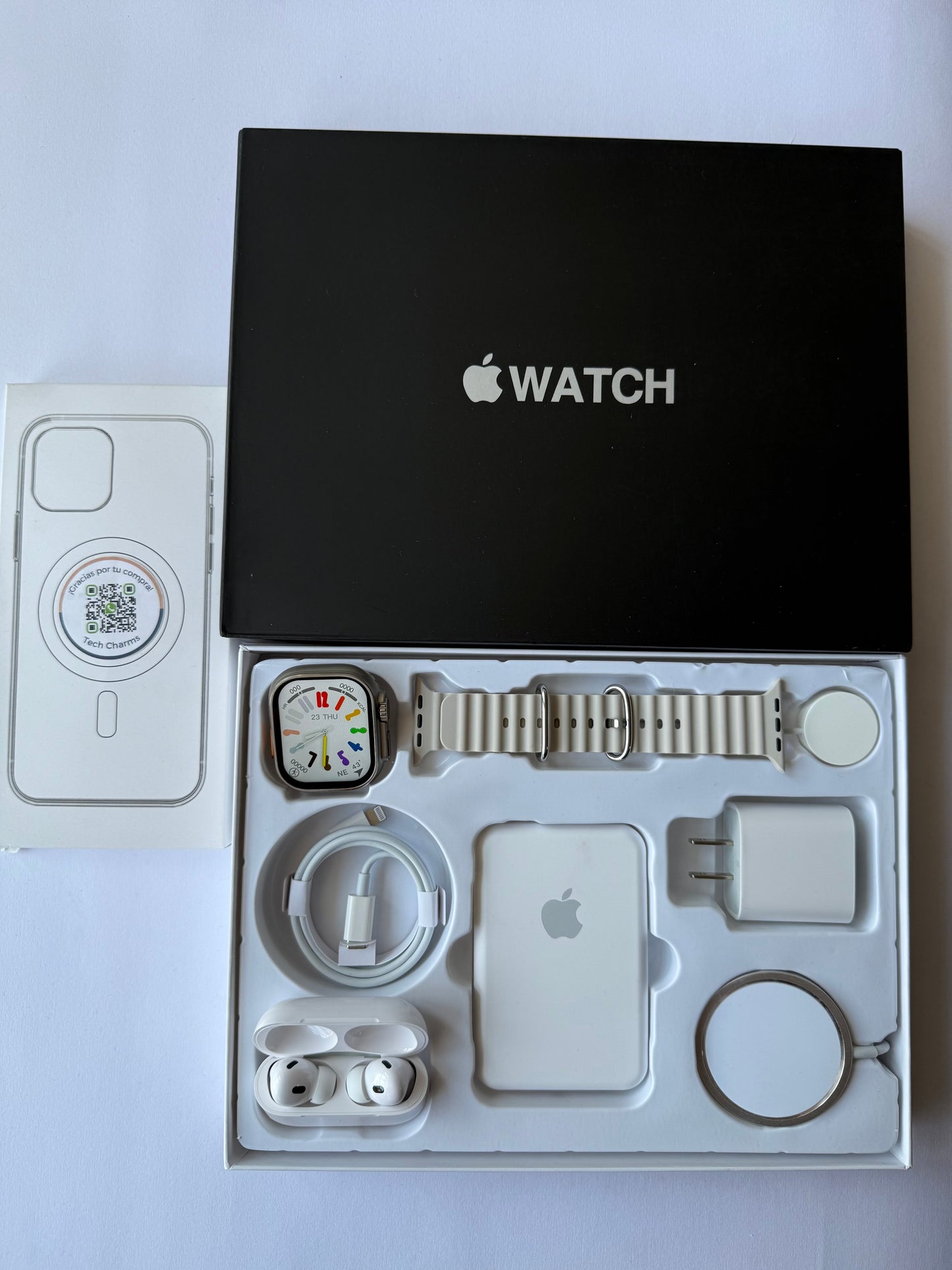 Kit de Accesorios para iPhone + Smart Watch Ultra 2 49mm Caja Negra