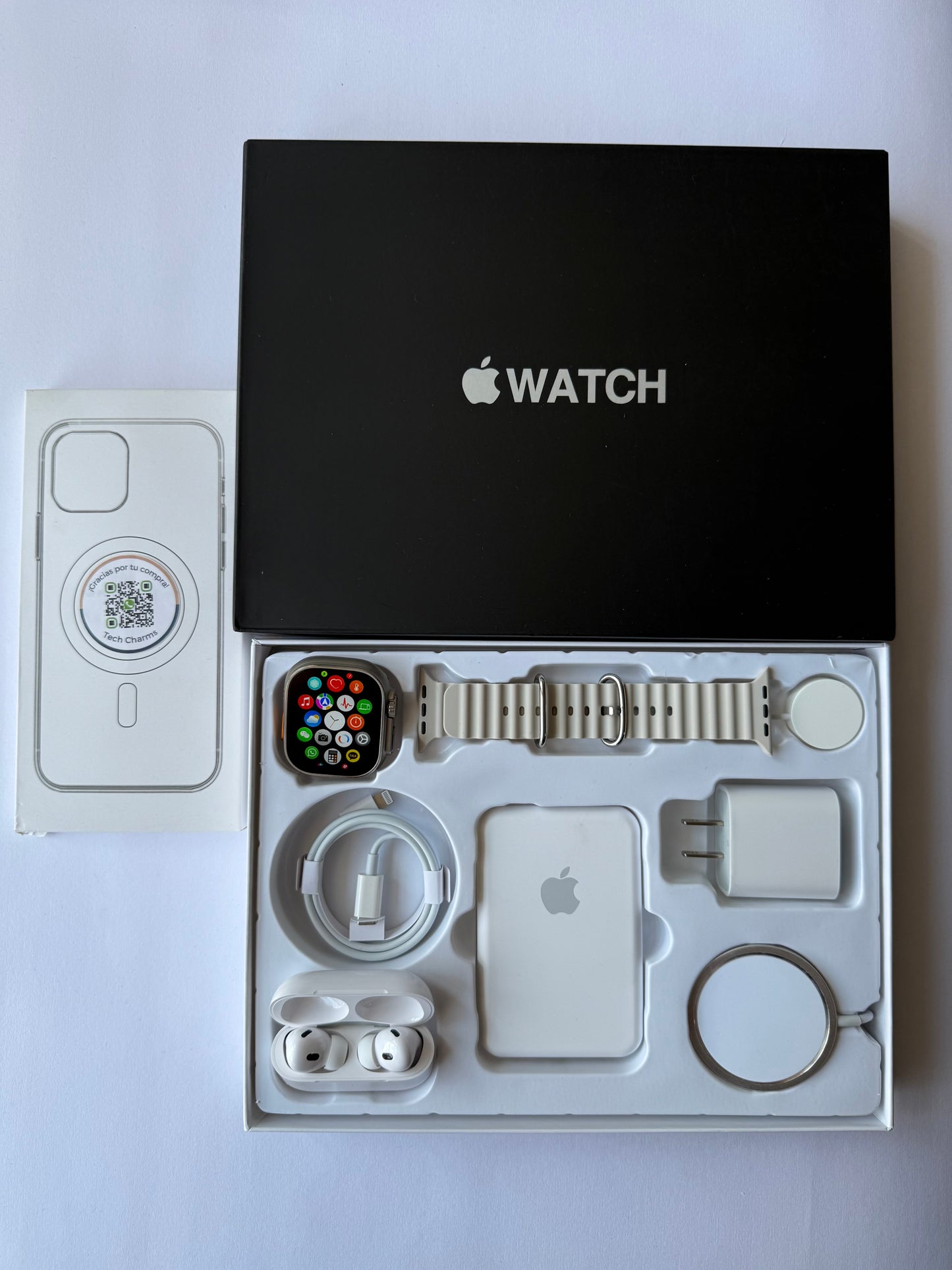 Kit de Accesorios para iPhone + Smart Watch Ultra 2 49mm Caja Negra