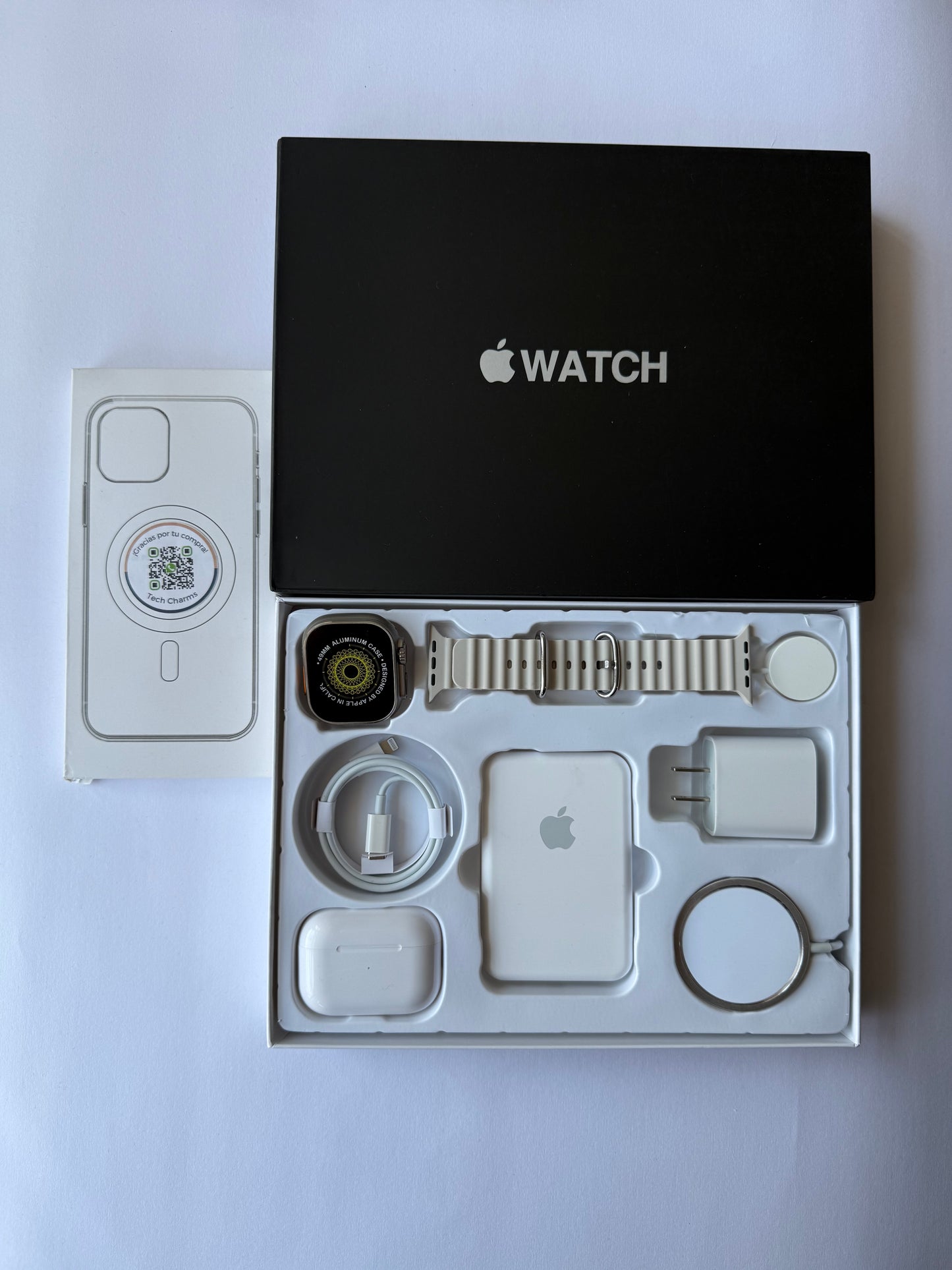 Kit de Accesorios para iPhone + Smart Watch Ultra 2 49mm Caja Negra