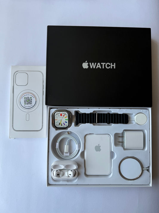 Kit de Accesorios para iPhone + Smart Watch Ultra 2 49mm Caja Negra