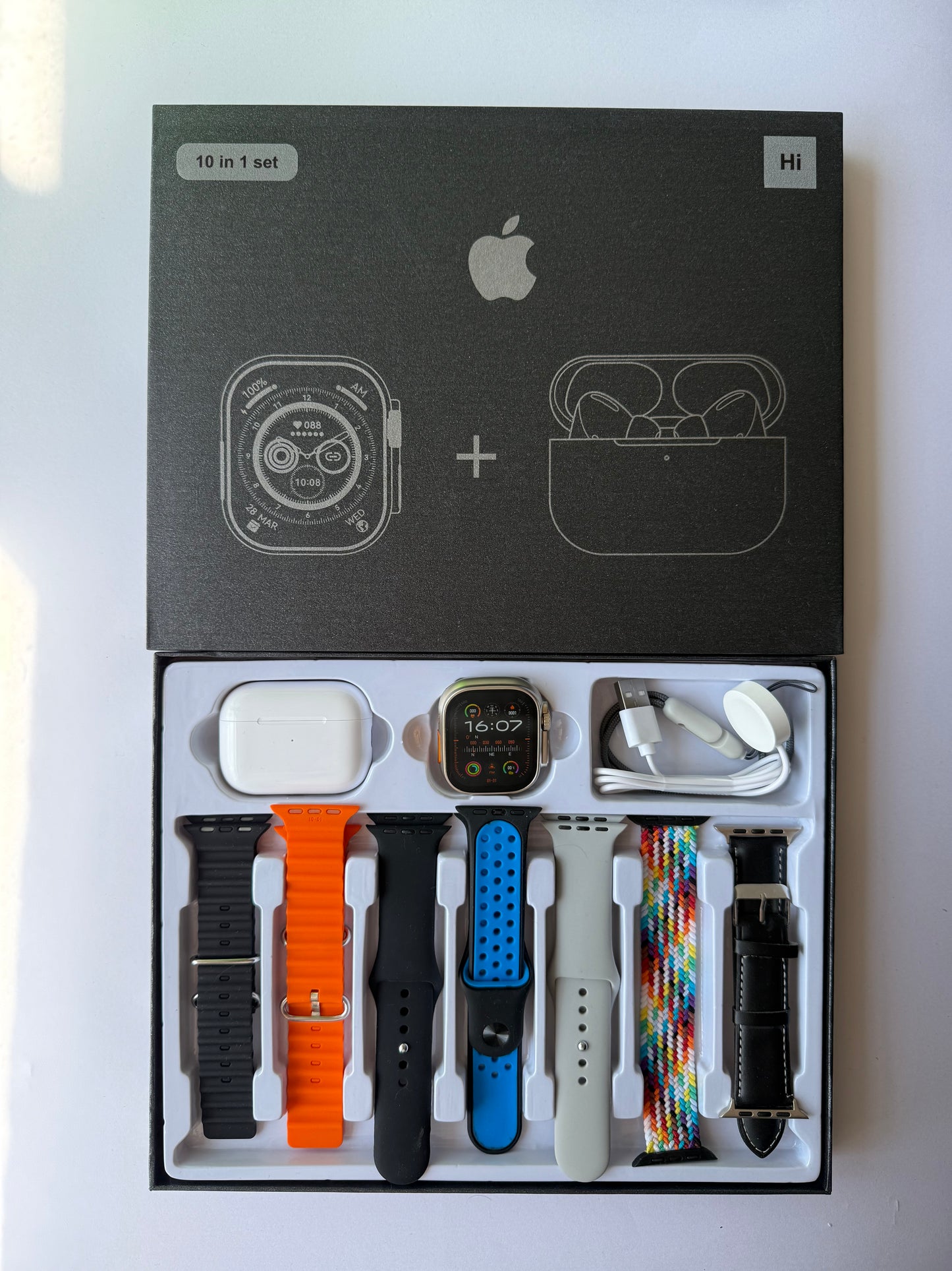 Smart Watch Ultra 2 + AirPods Pro 2 y 7 Correas Intercambiables