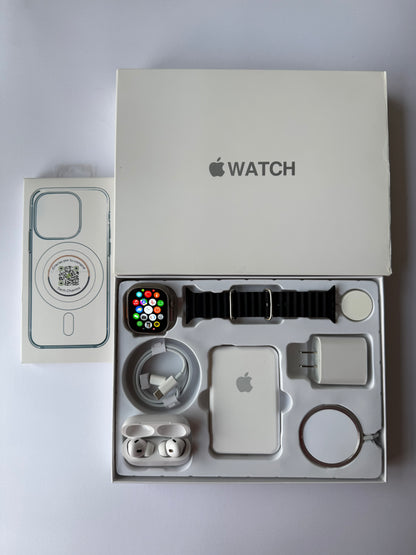 Kit de Accesorios para iPhone + Smart Watch Ultra 2 49mm Caja Blanca