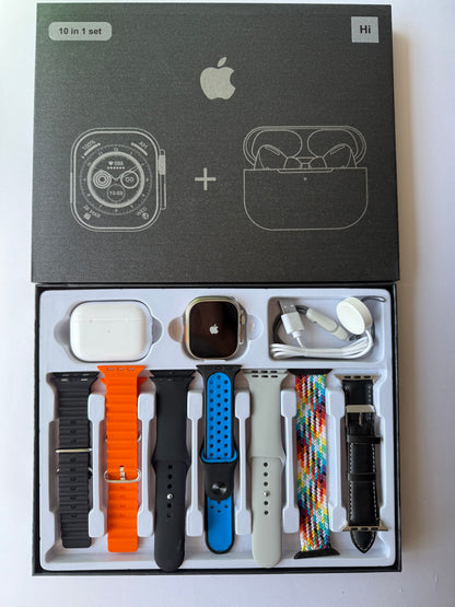 Smart Watch Ultra 2 + AirPods Pro 2 y 7 Correas Intercambiables