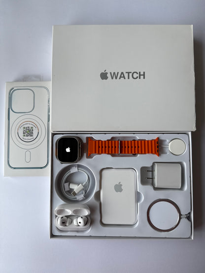 Kit de Accesorios para iPhone + Smart Watch Ultra 2 49mm Caja Blanca